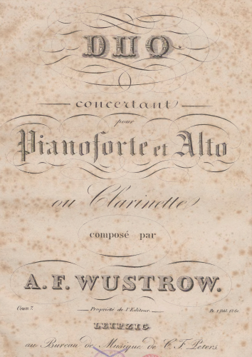 Wustrow - Duo concertant - Piano part (complete)