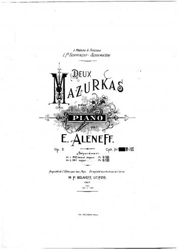 Alenev - 2 Mazurkas - Score