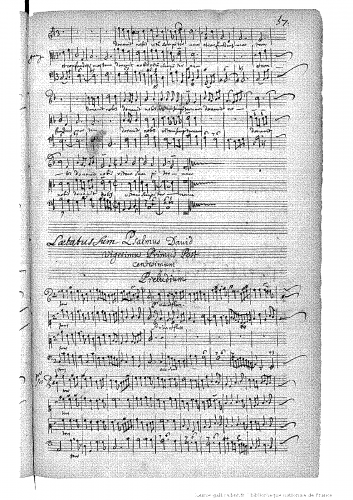 Charpentier - Laetatus sum H.161 - Score