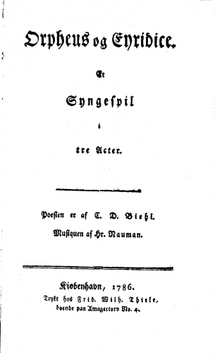 Naumann - Orpheus og Eurydike - Librettos - Complete Libretto