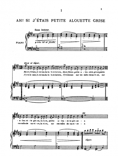 Huré - 7 chansons de Bretagne - Score