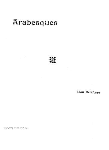 Delafosse - Arabesques - Score
