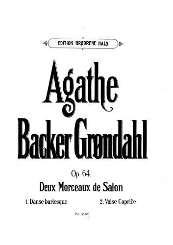 Backer-Grøndahl - 2 Salonstykker - Score