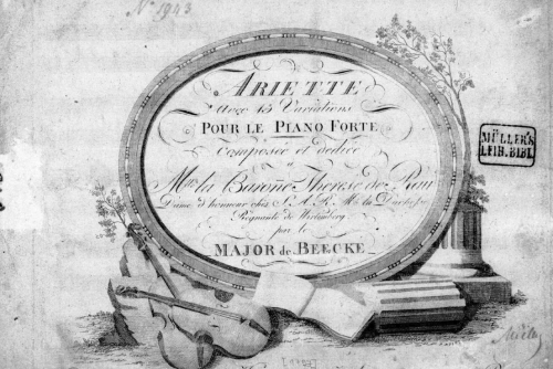 Beecke - Ariette with 15 Variations - Score