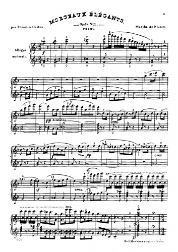 Oesten - Morceaux Ãlégants, Op. 78 - 1. Martha de Flotow