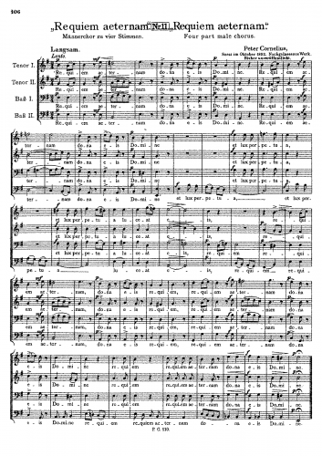 Cornelius - Requiem aeternam - Score