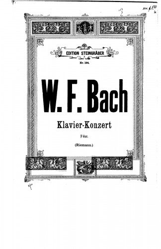 Bach - Harpsichord Concerto in F major, F.44 - For 2 Pianos (Riemann) - Score