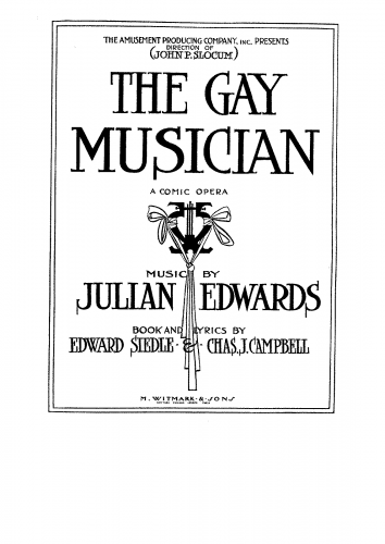 Edwards - The Gay Musician - Vocal Score - Score
