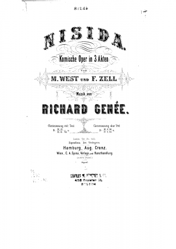 Genée - Nisida - Vocal Score - Score