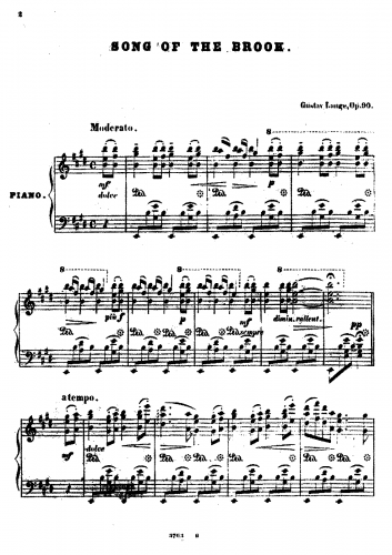 Lange - Lieder von Franz Schubert - Piano Score - Song of the Brook