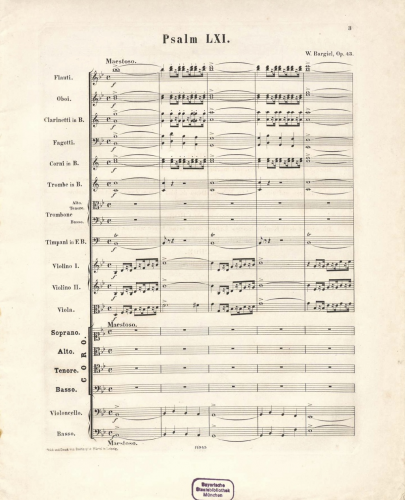 Bargiel - Psalm 61 - Score