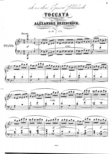 Dreyschock - Piano Pieces, Op. 98 - 1. Toccata