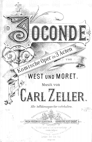 Zeller - Joconde - Vocal Score - Score