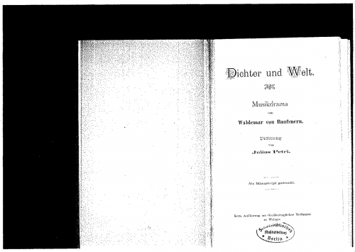 Baussnern - Dichter und Welt - Librettos - Complete Libretto