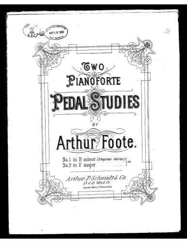 Foote - 2 Pedal Studies - Piano Score - Score
