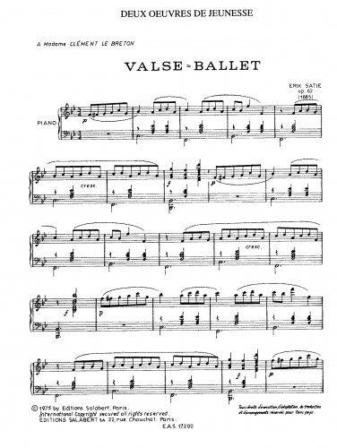 Satie - Valse-ballet - Score
