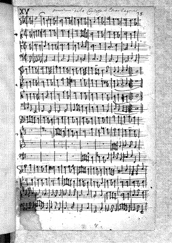 Charpentier - Ouverture de la Comtesse d'Escarbagnas, Intermèdes nouveaux du Mariage forcé,  H.494 - Score