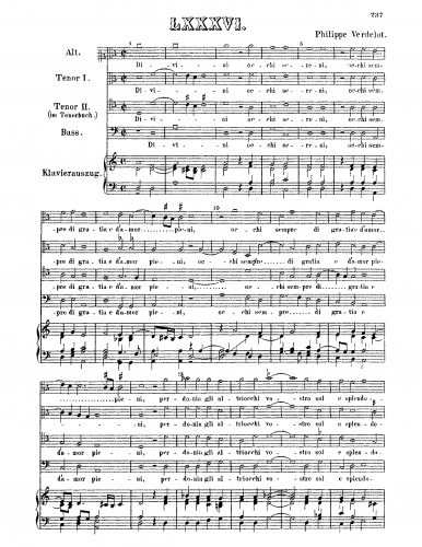 Verdelot - Il primo libro de Madrigali - Scores and Parts Divini occhi sereni - Score