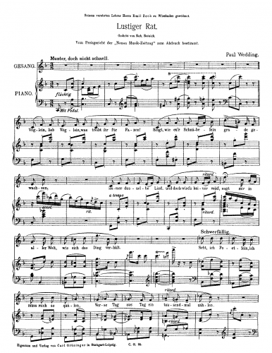 Wedding - Lustiger Rat - Score