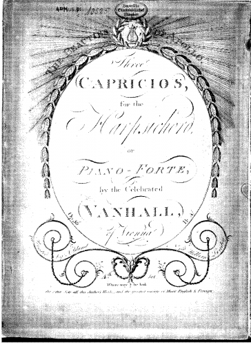 Vanhal - 3 Caprices, Op. 15 - Score