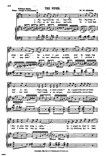 Gilchrist - The Piper, Schleifer 376 - Score