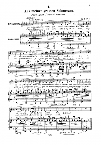 Franz - 12 Gesänge, Op. 5 - Vocal Score - Score