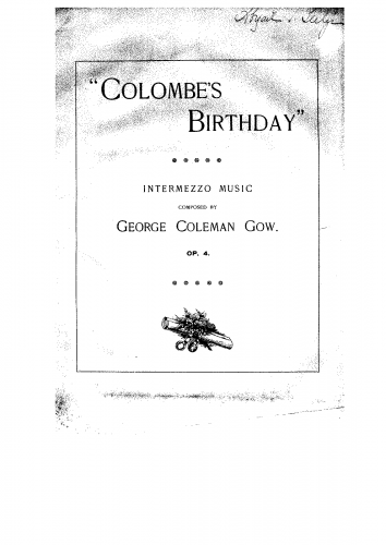 Gow - Intermezzo Music to 'Colombe's Birthday' - Vocal Score - Score