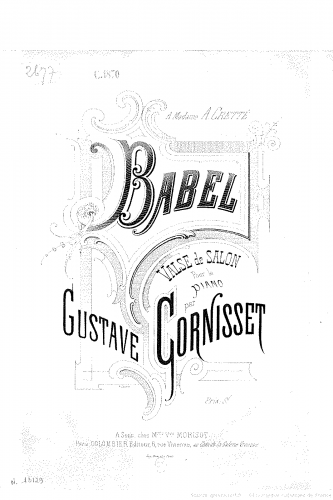 Cornisset - Babel - Score