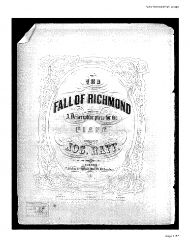 Raff - The Fall of Richmond - Score
