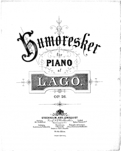 Netzel - Humoresker för Piano - Score
