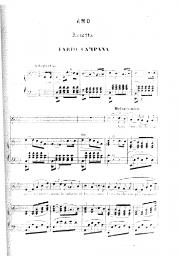 Campana - Amo, Arietta - Score