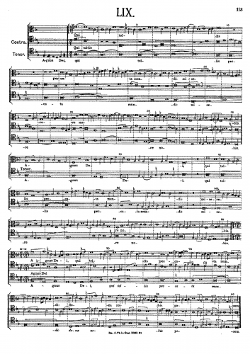 Dunstaple - Agnus Dei - Score