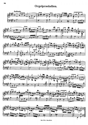 Albrechtsberger - Orgelpraeludien - Score
