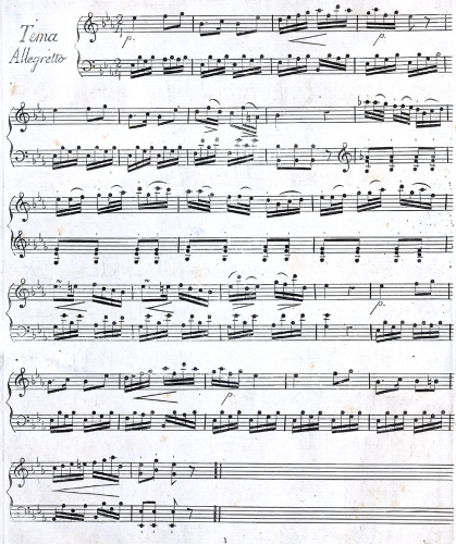 Lorenzi - Variations sur l'air Ah se m'adora - Score