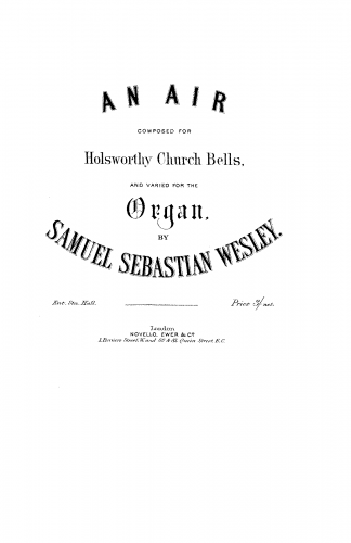 Wesley - Holsworthy Church Bells - Score