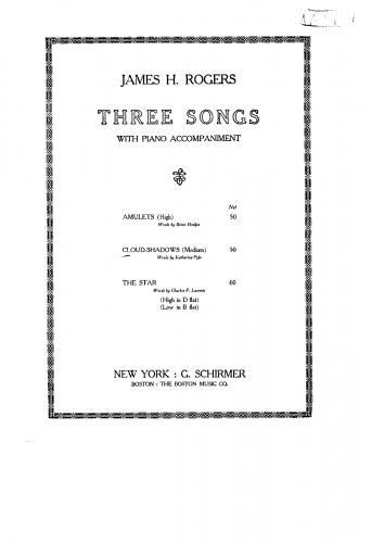 Rogers - 3 Songs - Score