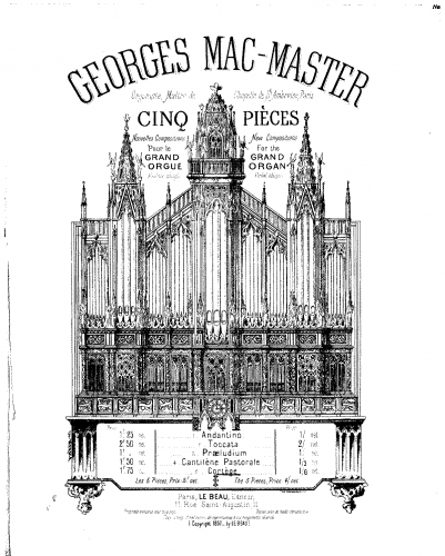 Mac-Master - Cortège, Op. 70 - Score