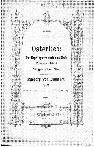 Bronsart - Osterlied, Op. 27 - Score