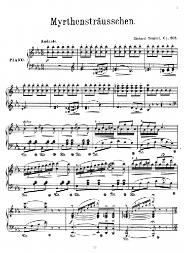 Tourbié - Myrthensträusschen - Score