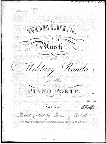 Woelfl - March and Military Rondo - Score