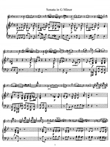 Tartini - 12 Violin Sonatas and a Pastorale, Op. 1 - Scores and Parts Sonata No. 9 in G minor 'Didone abbandonata', B.g10 - Piano score and Violin part