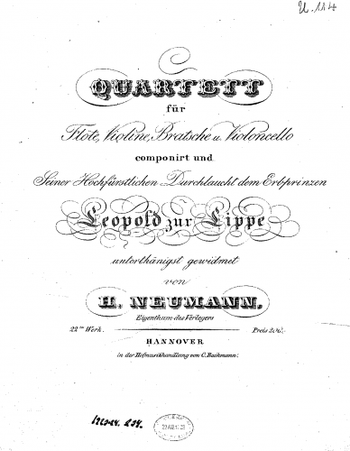 Neumann - Flute Quartet