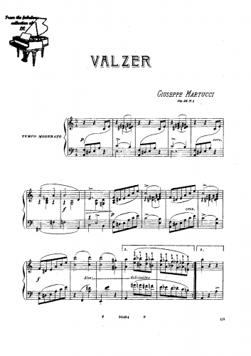 Martucci - 3 Valzer, Op. 46 - Score
