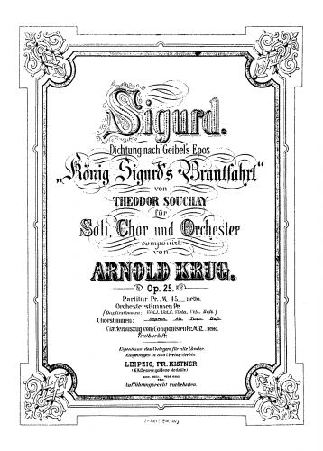 Krug - Sigurd - Vocal Score - Score