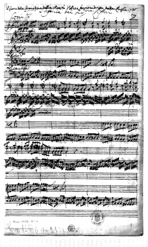 Ristori - Versi cantati in Varsavia - Sinfonia - Score