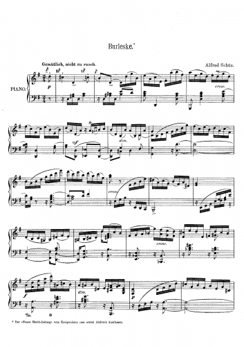 Schüz - Burleske - Score