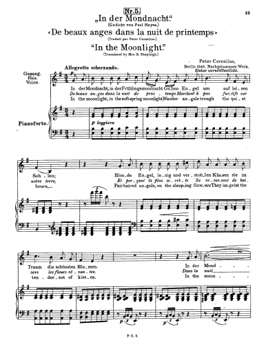 Cornelius - In der Mondnacht - Score