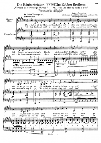 Cornelius - Die Räuberbrüder - Score