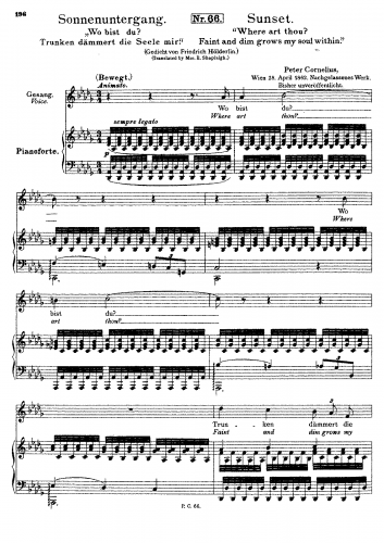 Cornelius - Sonnenuntergang - Score