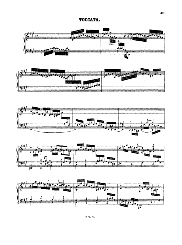 Bach - Toccata - Keyboard Scores - Score